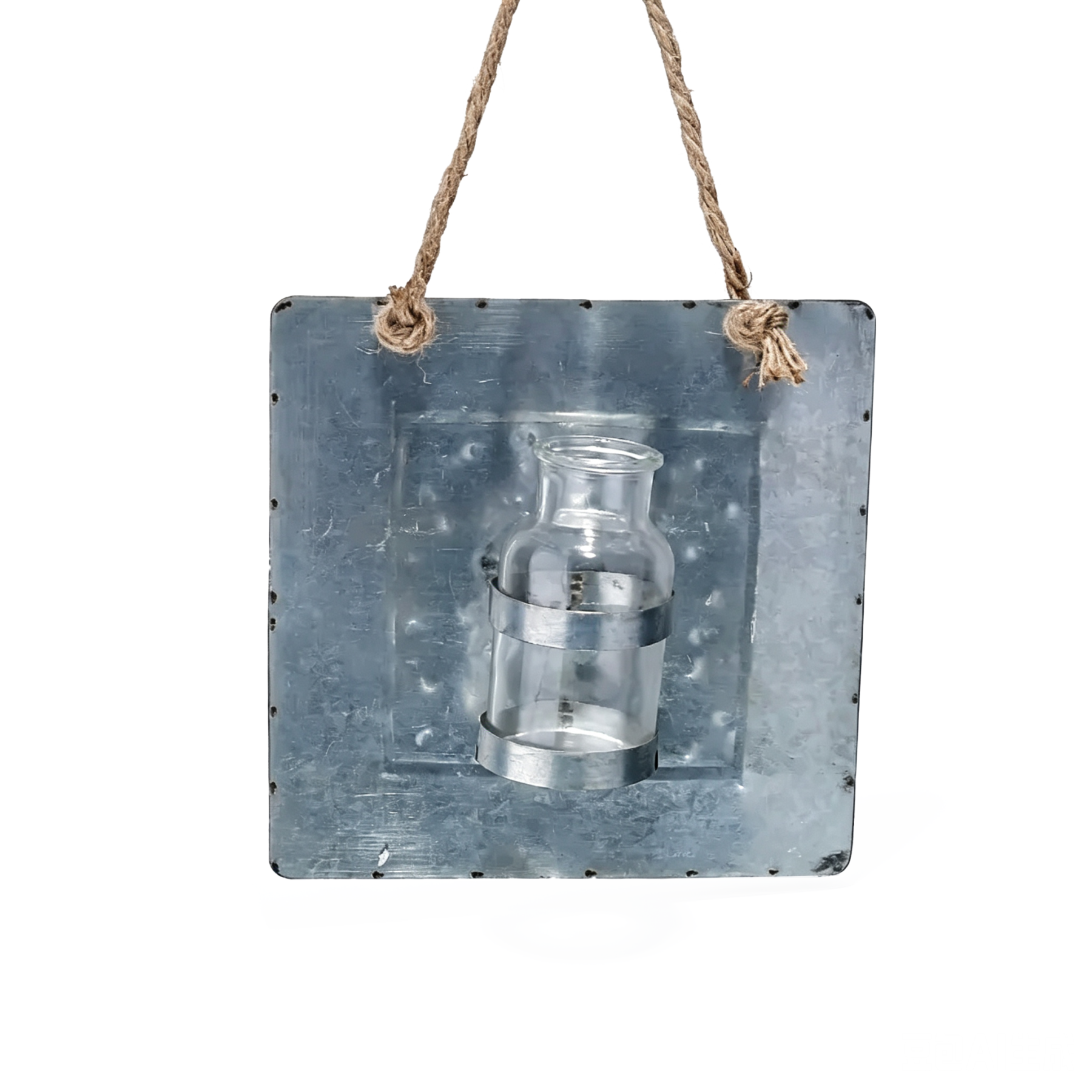 26108	 L10.6"H5.5" - HANGING BOTTLE WITH METAL HOLDER