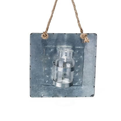 26108	 L10.6"H5.5" - HANGING BOTTLE WITH METAL HOLDER