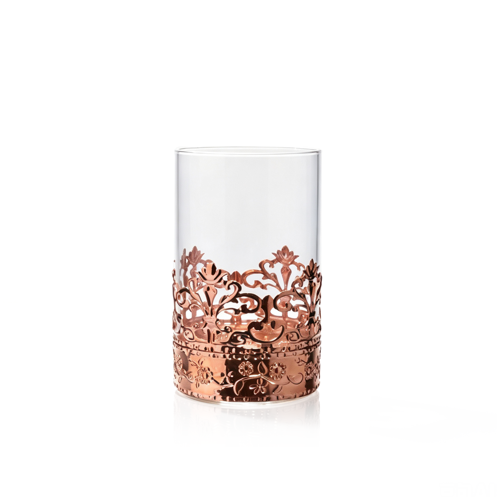 29011	 D3.5"H5.9" - GLASS CYLINDER WITH METAL