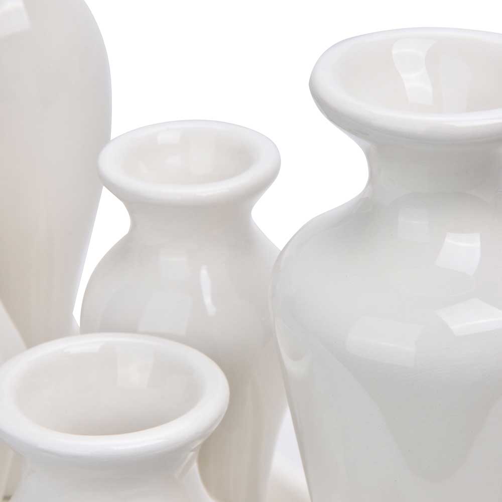 CA07043WH	 L11.9"W4.4"H5.8" - CERAMIC BUD VASE TRAY