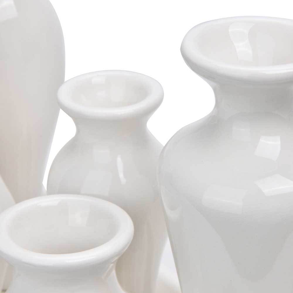 CA07043WH	 L11.9"W4.4"H5.8" - CERAMIC BUD VASE TRAY