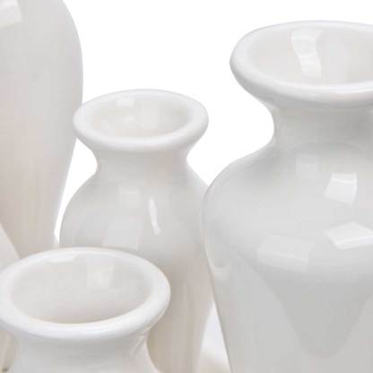 CA07043WH	 L11.9"W4.4"H5.8" - CERAMIC BUD VASE TRAY