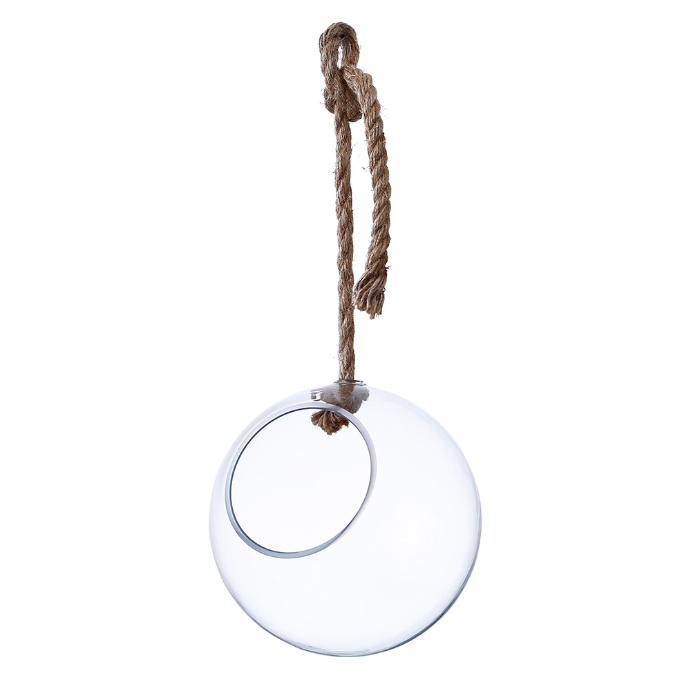 64547	 D8"H8" - SPHERICAL HANGING ROPE TERRARIUM
