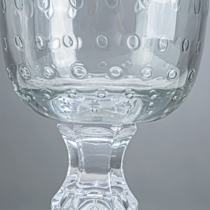 49655	 D7.1"H12.6" - GLASS VASE W/ PEDESTAL