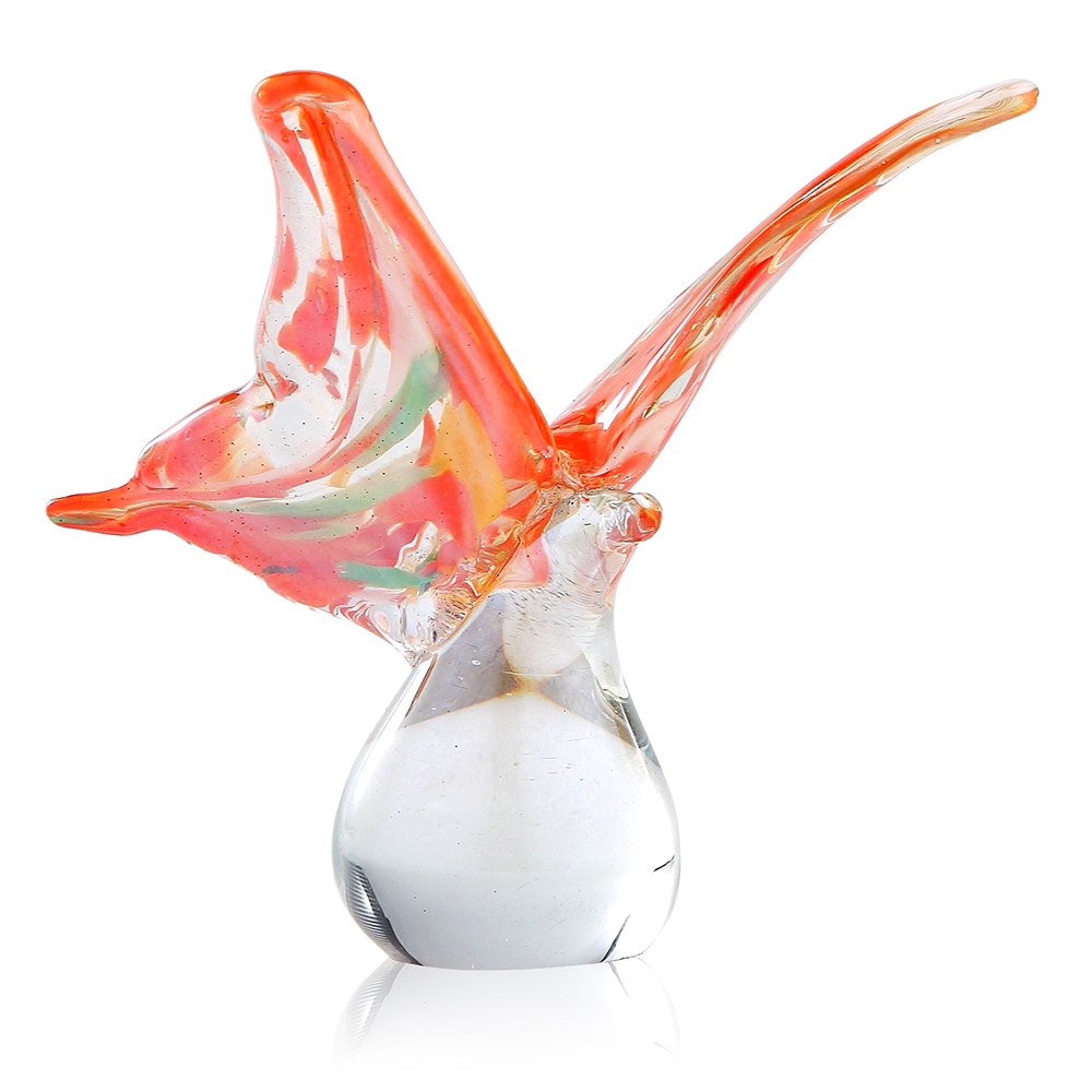 30060ASST	 L4.7"W3.1"H5.1" - ASSORTED COLORS GLASS BUTTERFLY FIGURINES