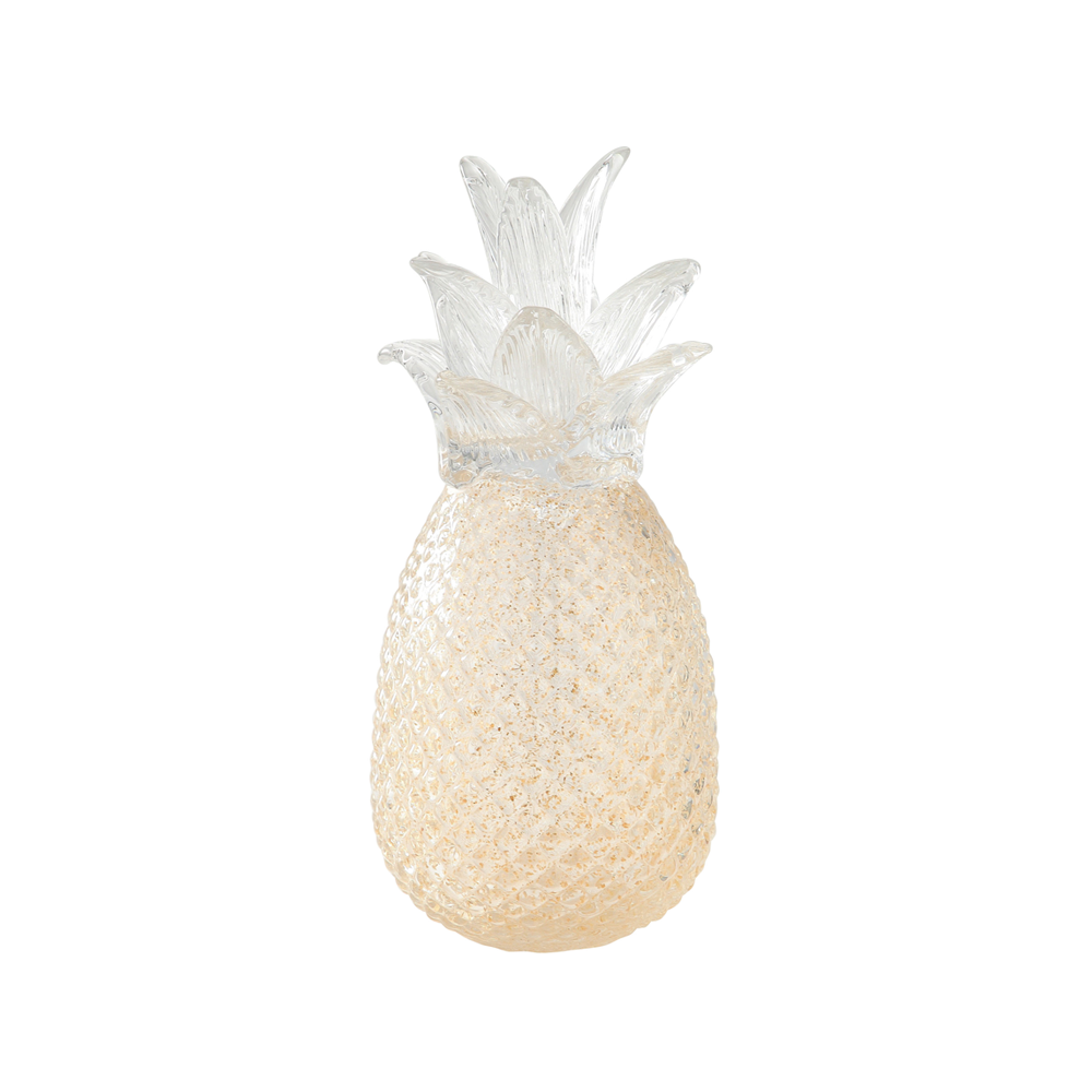 30006	 *D4.3"H9.1" - GLASS PINEAPPLE FIGURINE