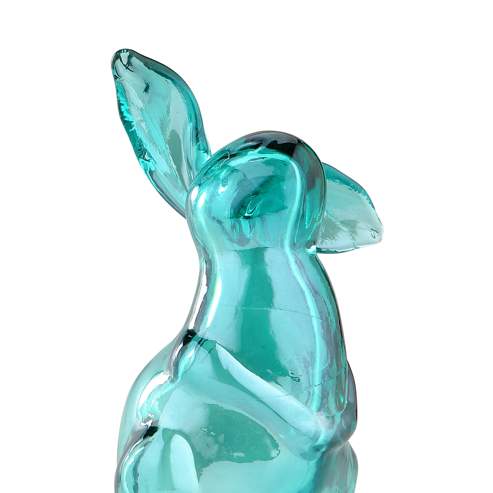 30055ASST	 L4"W3.7"H7" - ASSORTED COLORS GLASS EASTER BUNNIES