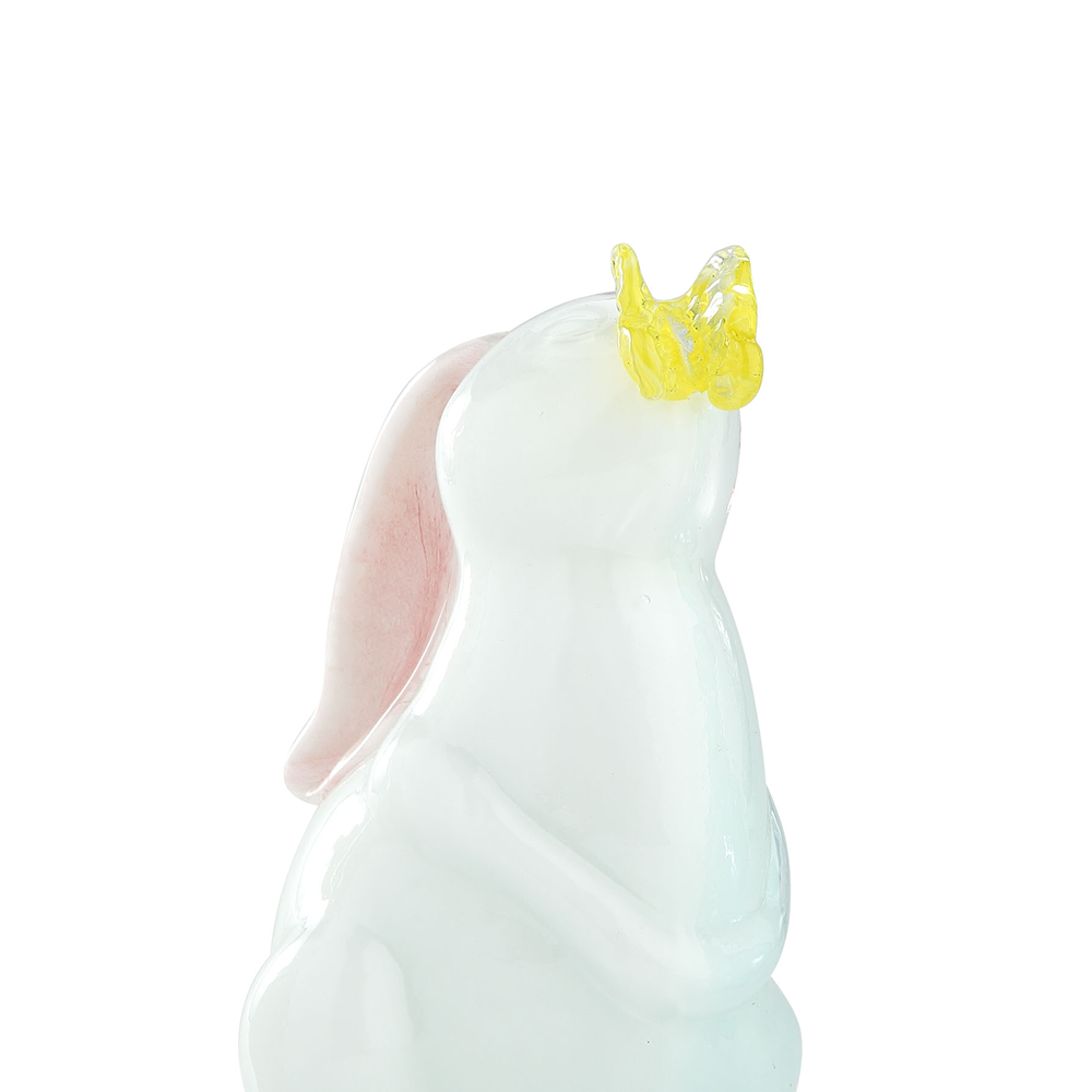 30055ASST	 L4"W3.7"H7" - ASSORTED COLORS GLASS EASTER BUNNIES
