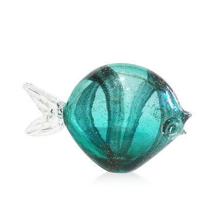 30086	 L11.8"W3.7"H7.9" - GLASS FISH FIGURINE