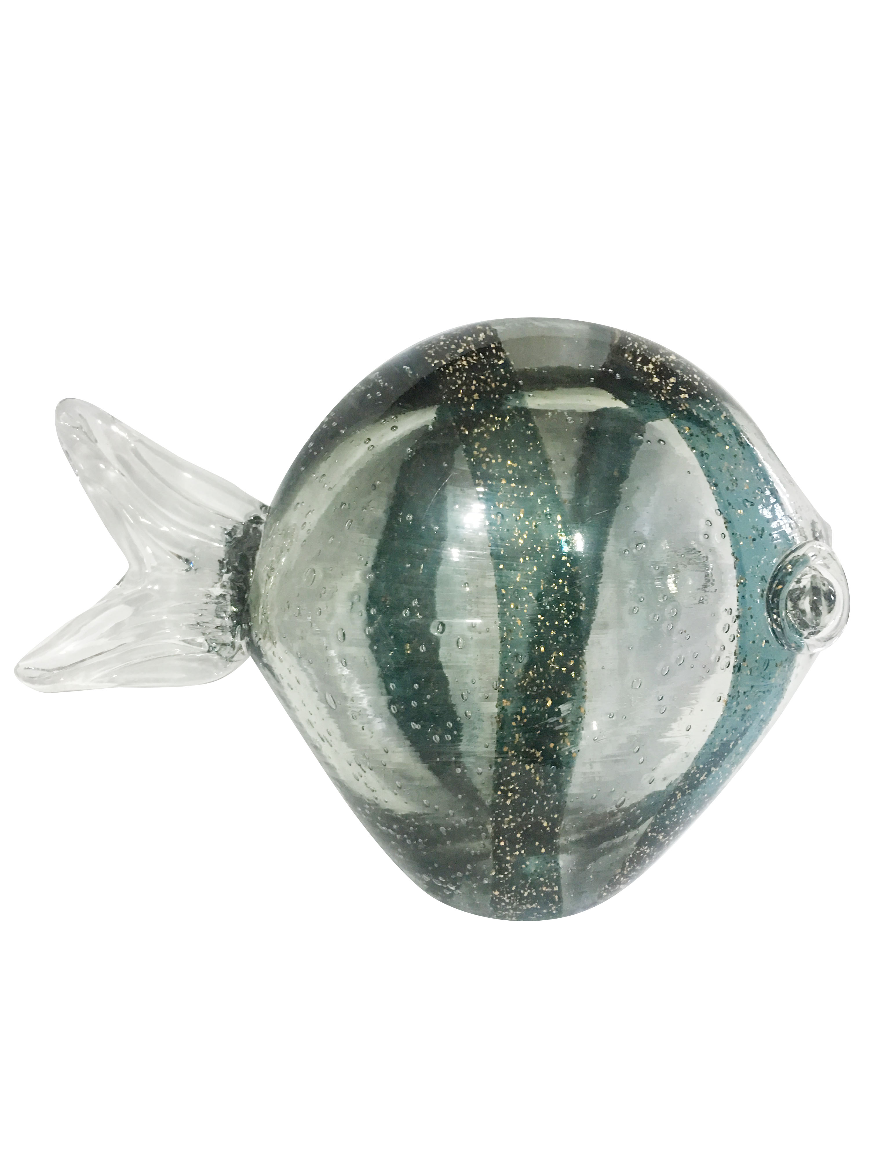 L11.8"W3.7"H7.9" - GLASS FISH FIGURINE