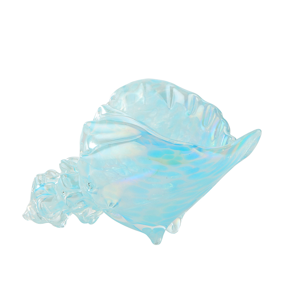L8.7"W5.1"H5.1" - GLASS CONCH SHELL FIGURINE