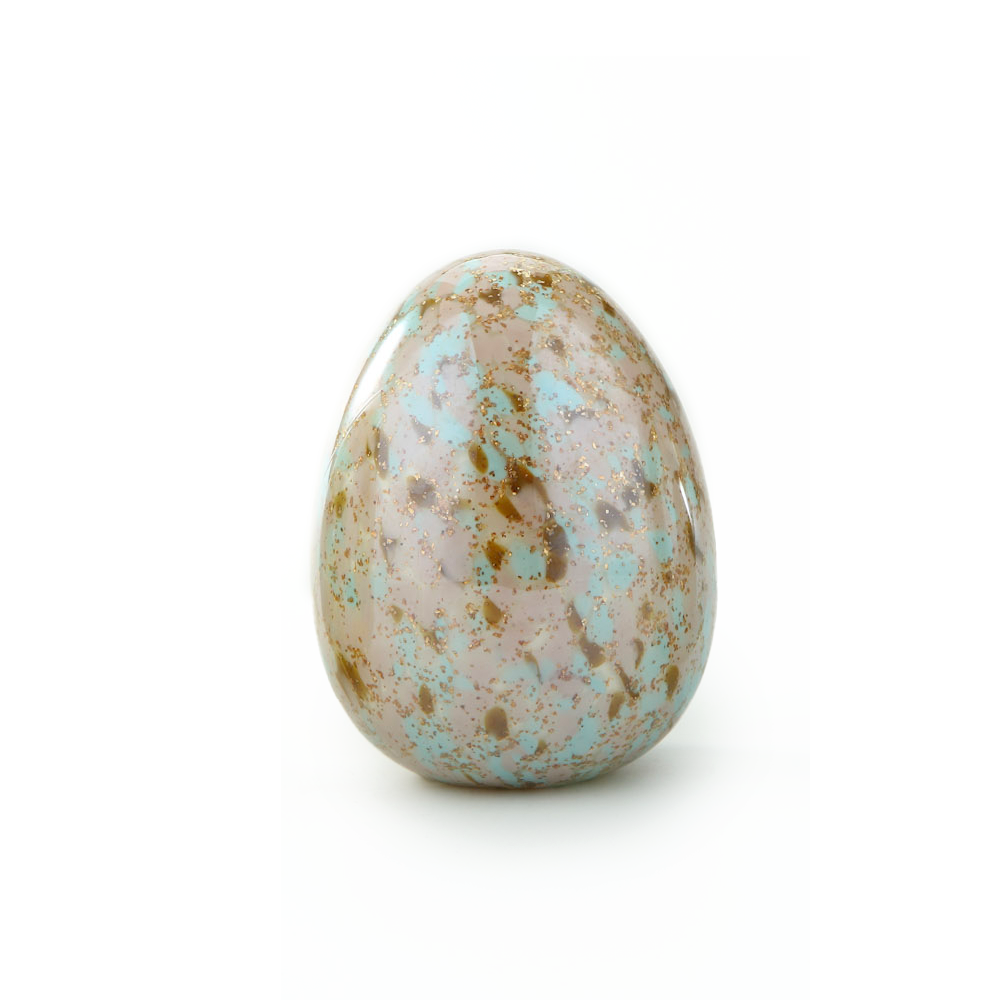 30113ASST	 D4.3"H5.9" - ASSORTED COLORS GLASS EASTER EGGS