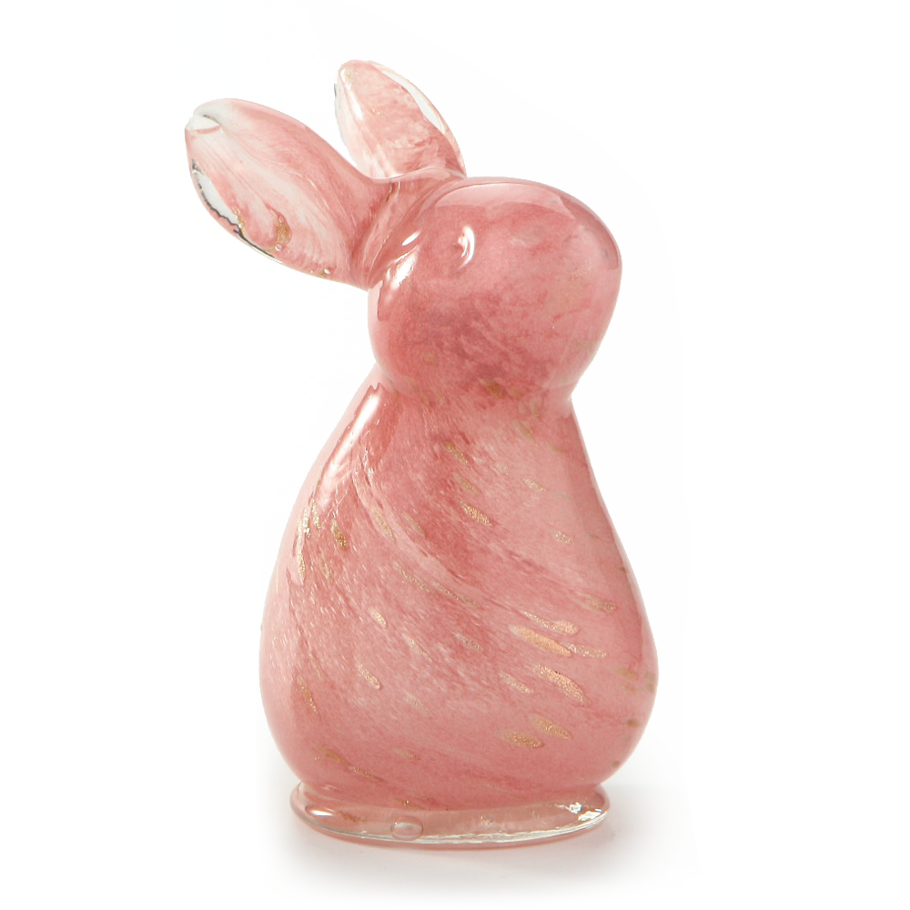 30115ASST	 L3.7"W3"H6.5" - ASSORTED COLORS GLASS BUNNIES