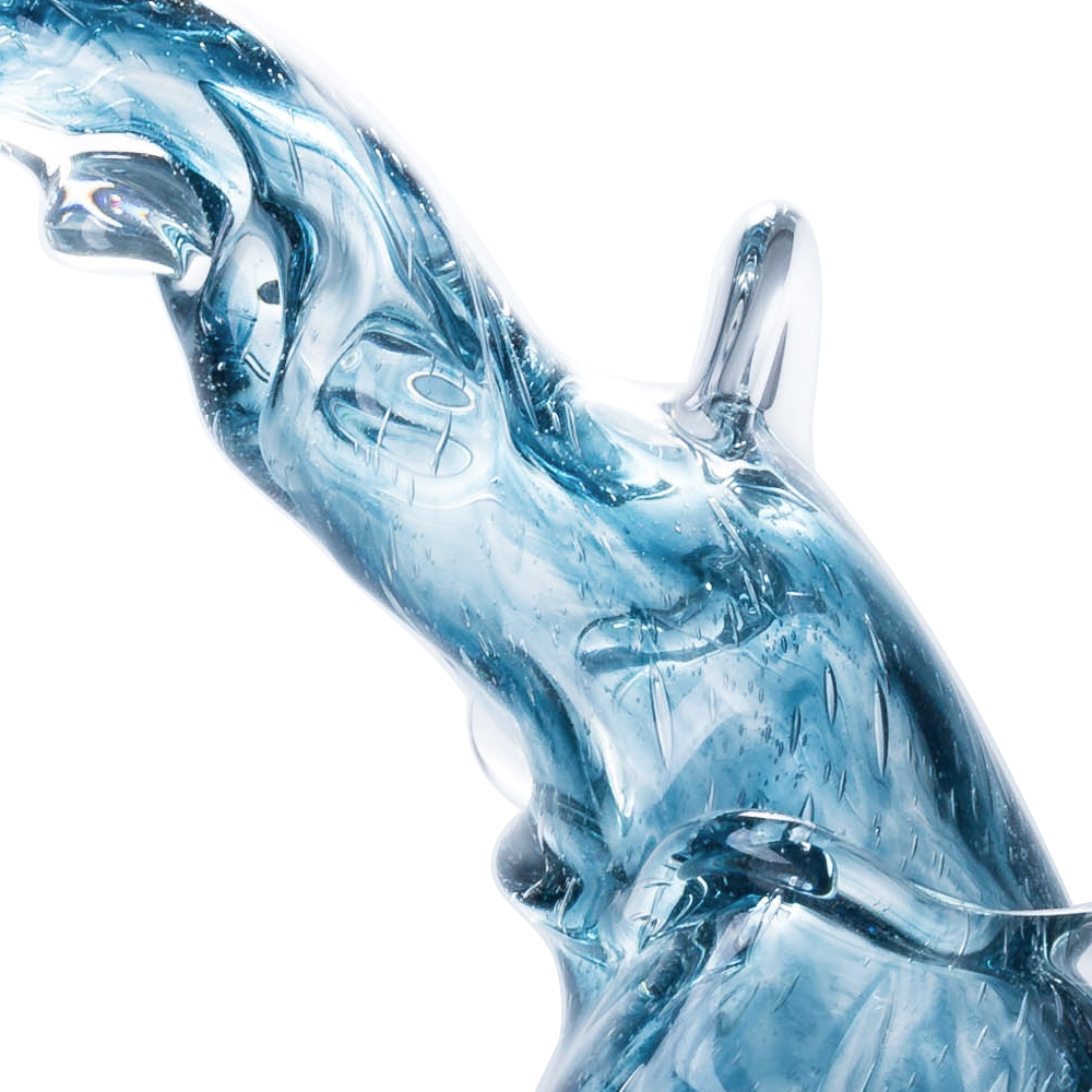 30164	 D8.7"H6.7" - GLASS FIGURINE