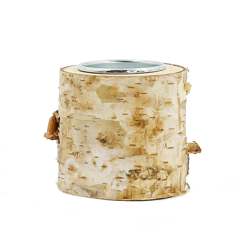 L2.8"W2.4"H2.4" - WOODEN TEA LIGHT CANDLE HOLDER