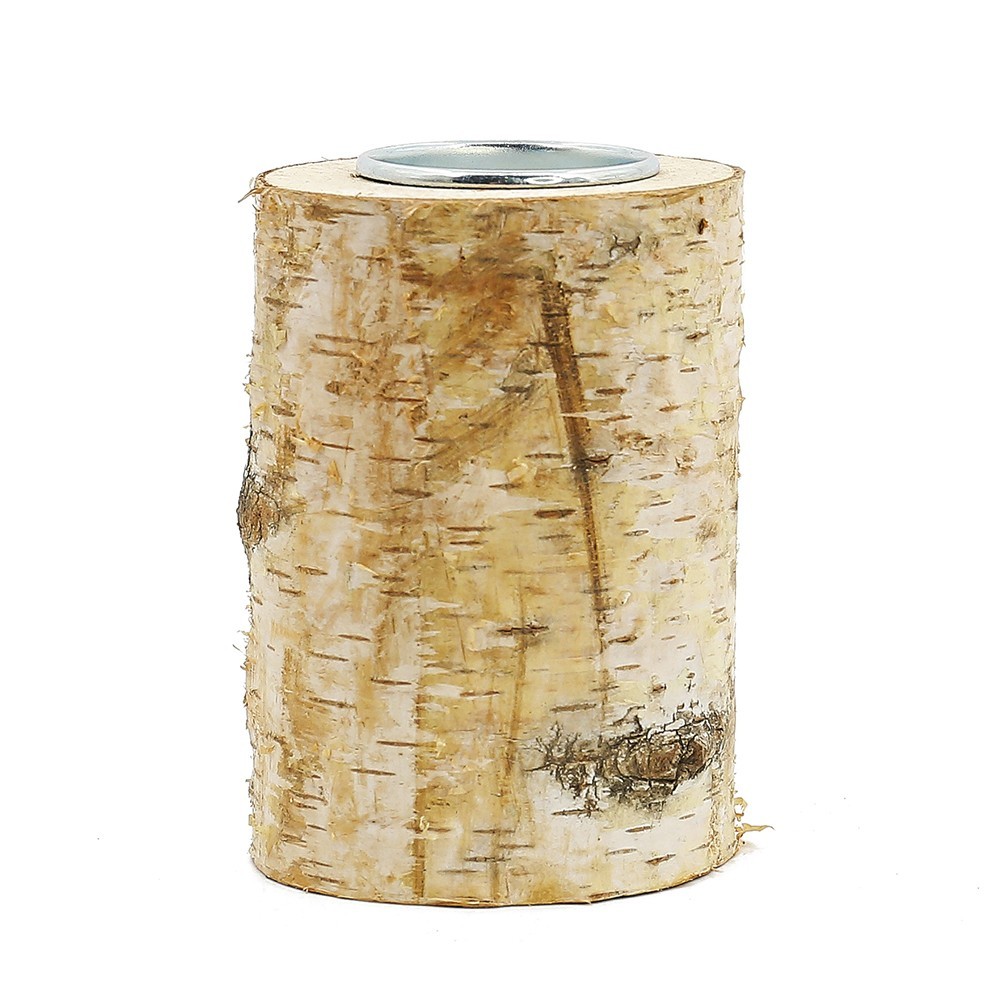 L3"W2.6"H4" - WOODEN TEA LIGHT CANDLE HOLDER