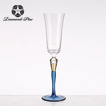D3"H10.2" - CHAMPAGNE FLUTE WITH BLUE STEM