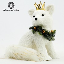 L8.3"W7.5"H9.5" - SITTING ARTIC FOX TABLETOP