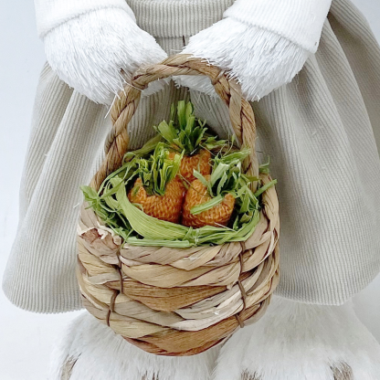 31474	 L7.1W7.1H20.9" - STANDING BUNNY COUPLE TABLETOP