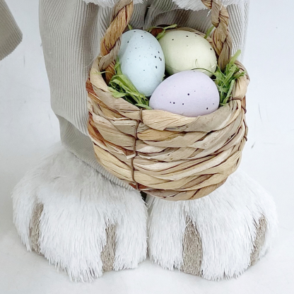 31474	 L7.1W7.1H20.9" - STANDING BUNNY COUPLE TABLETOP