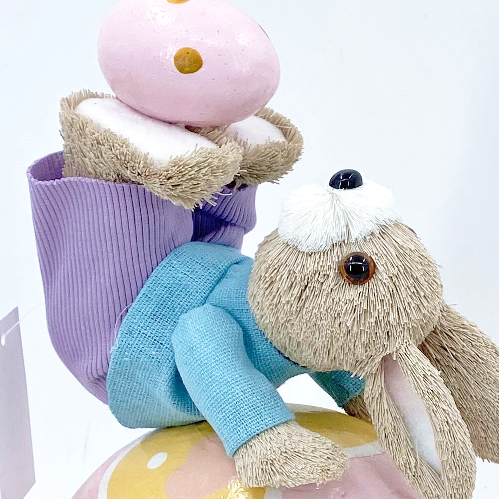31480	 L5.9W3.9H9.1" - SET OF 2 EASTER BUNNY EGGS