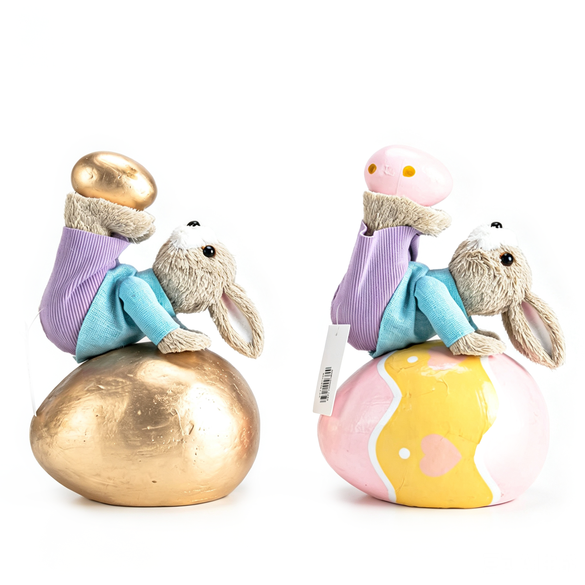 31480	 L5.9W3.9H9.1" - SET OF 2 EASTER BUNNY EGGS