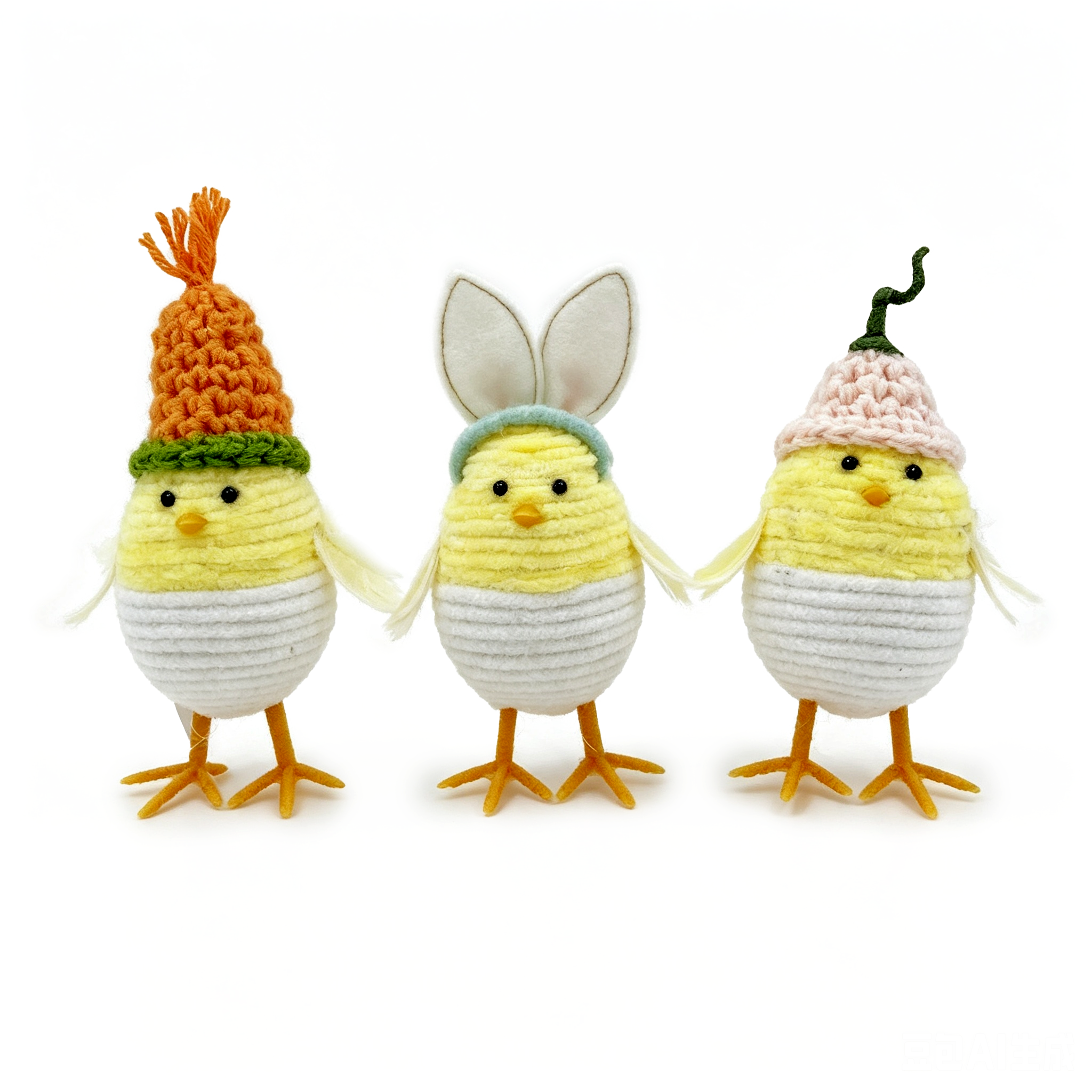 31498	 L3.5W2H5.9/5.5" - SET OF 3 EASTER CHICKS