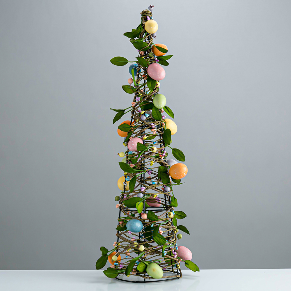 L5.9W5.9H23.6" - EASTER EGGS CONE TREE