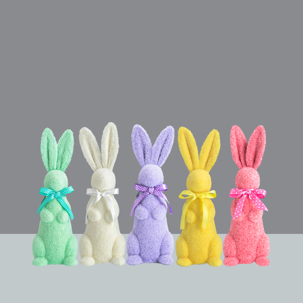 L5.5W5.1H16.5" - ASSORTED COLORS EASTER BUNNIES TABLETOP