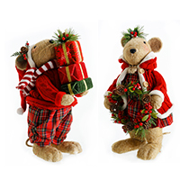 L8.3"W5.9"H12.6" - CHRISTMAS MICE TABLETOP