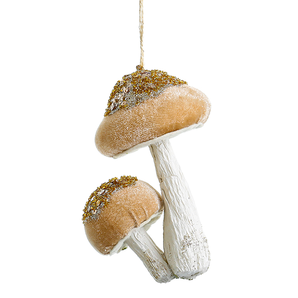 31632asst	 D5.9" - ASSORTED MUSHROOM ORNAMENTS