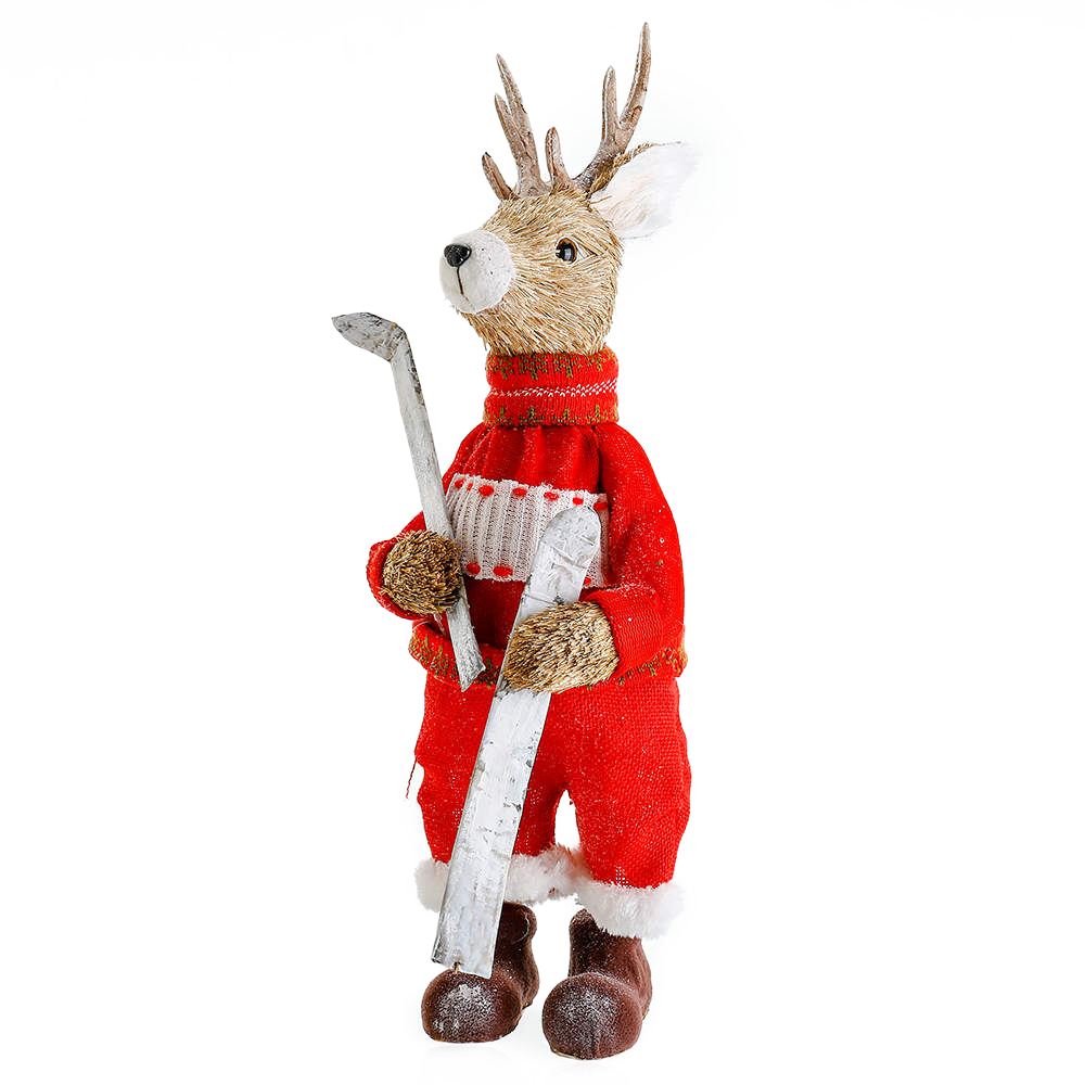 31638	 L8.7"W7.9"H21.3" - STANDING REINDEER TABLETOP
