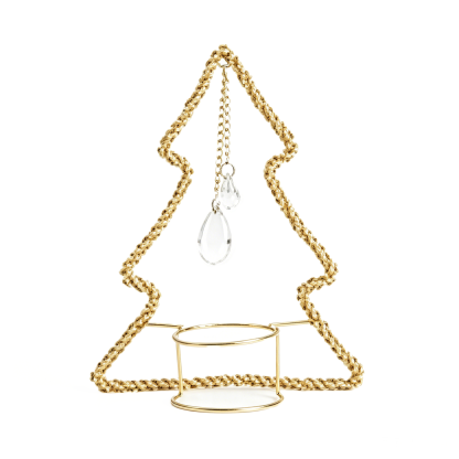 31672	 L6.3"W2.8"H7.9" - CHRISTMAS TREE CANDLE VOTIVE HOLDER