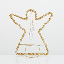 *L6.9"W2.8"H7.9" - ANGEL CANDLE VOTIVE HOLDER