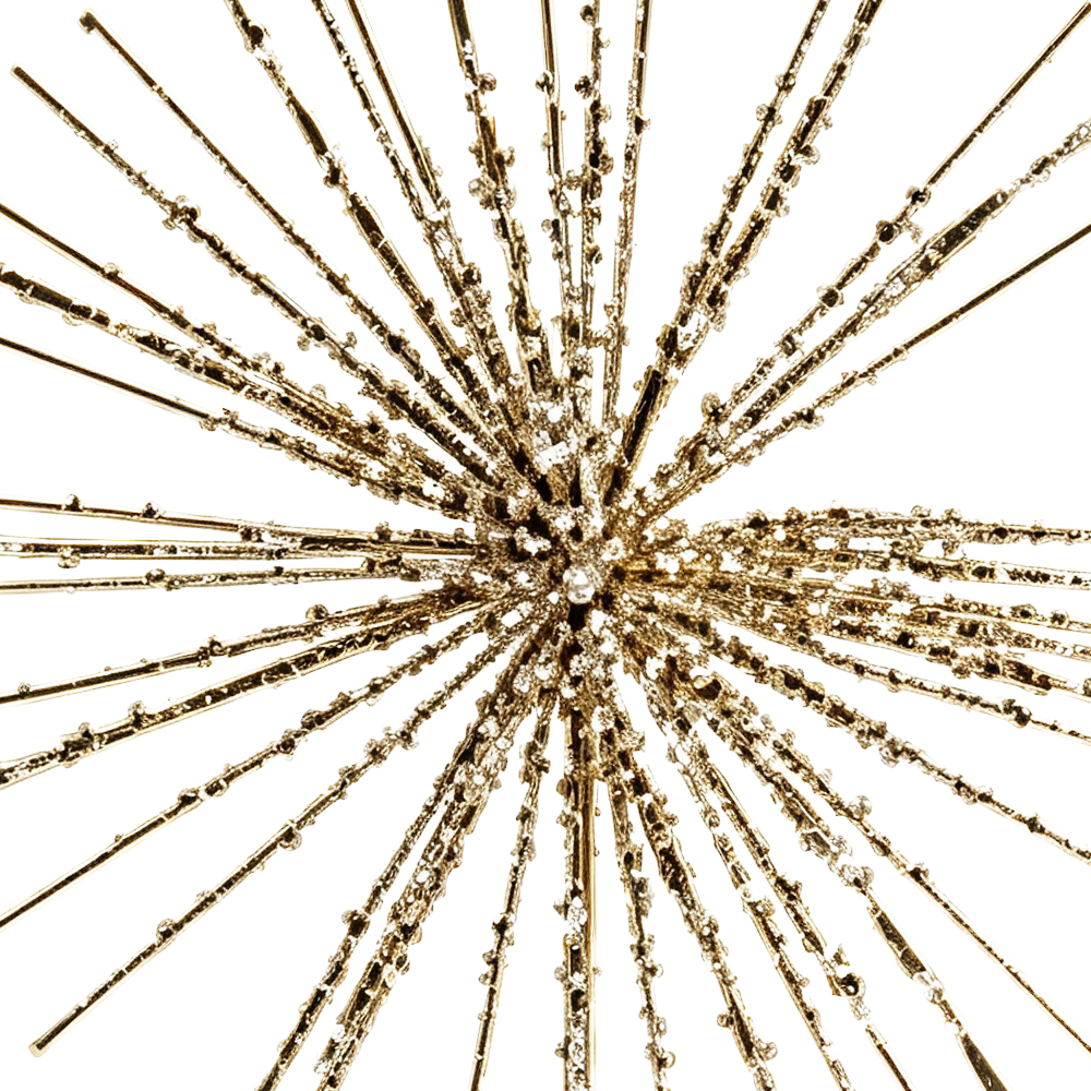 31676	 D10.6"H15" - GLITTER TREE TOPPER