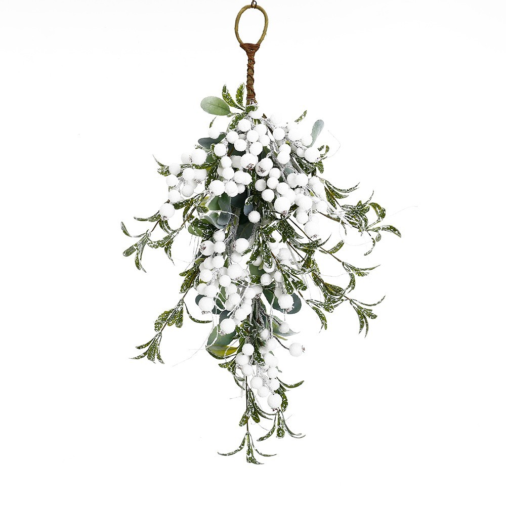 31733-4	 L27.6" - EUCALYPTUS TEARDROP SWAG