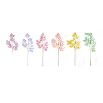 D5.9"H27.6" - PLASTIC ASSORTED COLORS LEAFS