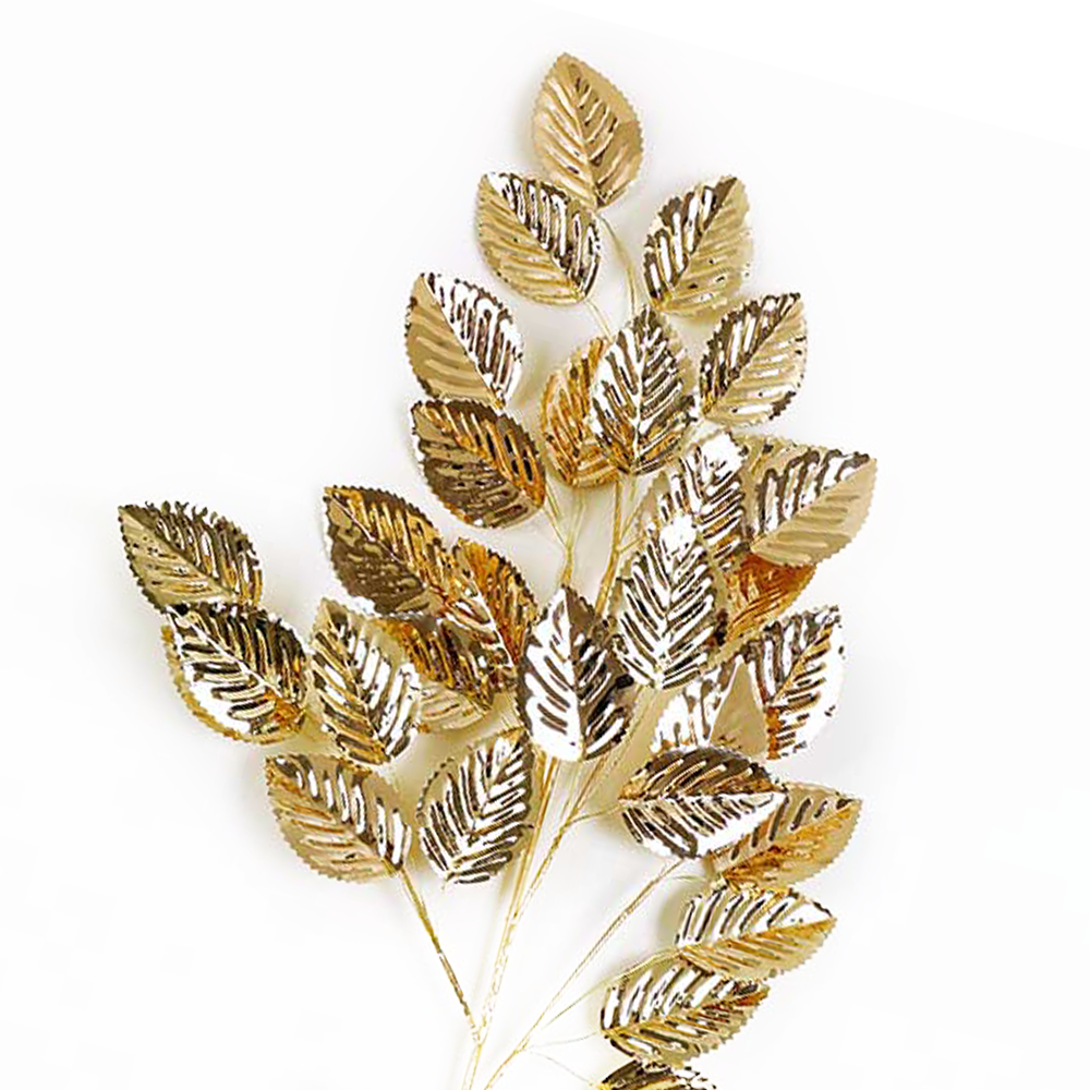 31755-2	 L27.6" - METALLIC GOLD LEAF PICKS
