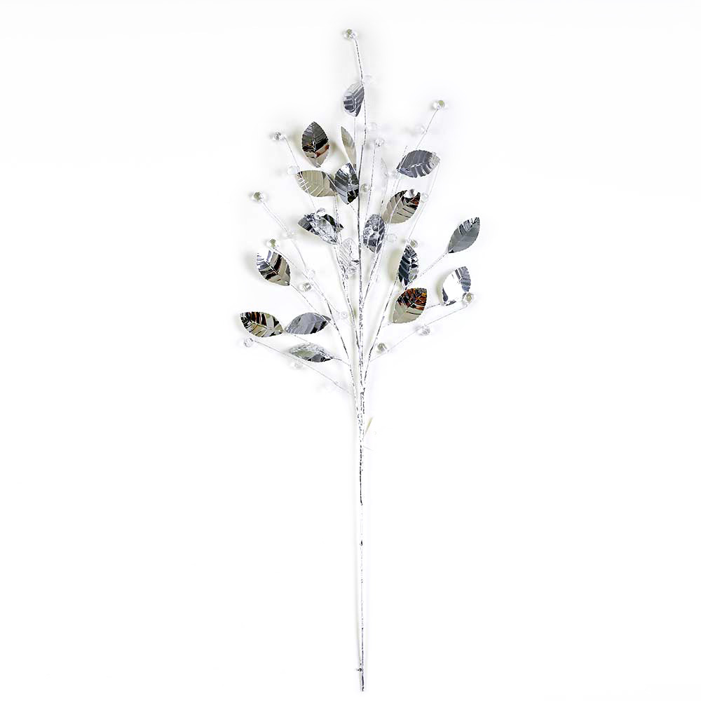 31762-2	 *L27.6" - METALLIC SILVER LEAF PICKS
