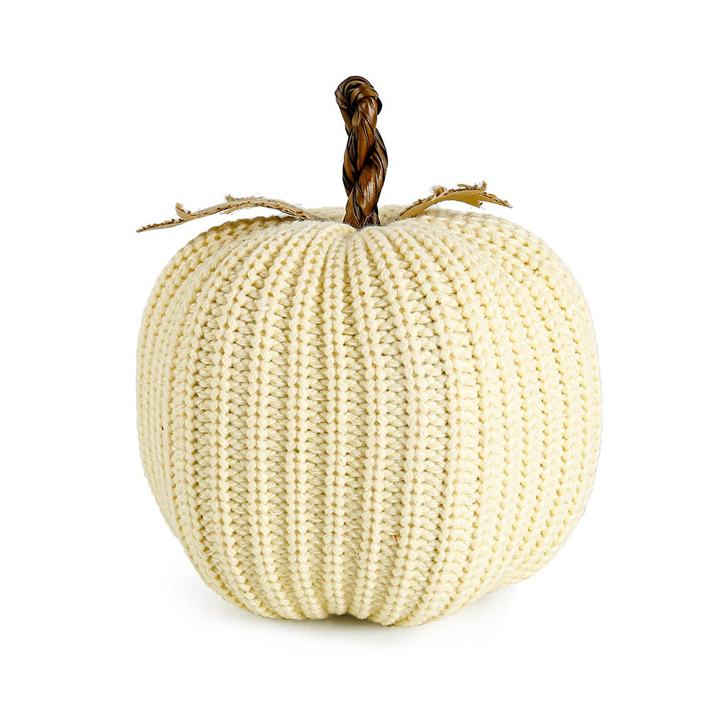 31781 *D8.3"H9.1" - KNITTED PUMPKIN