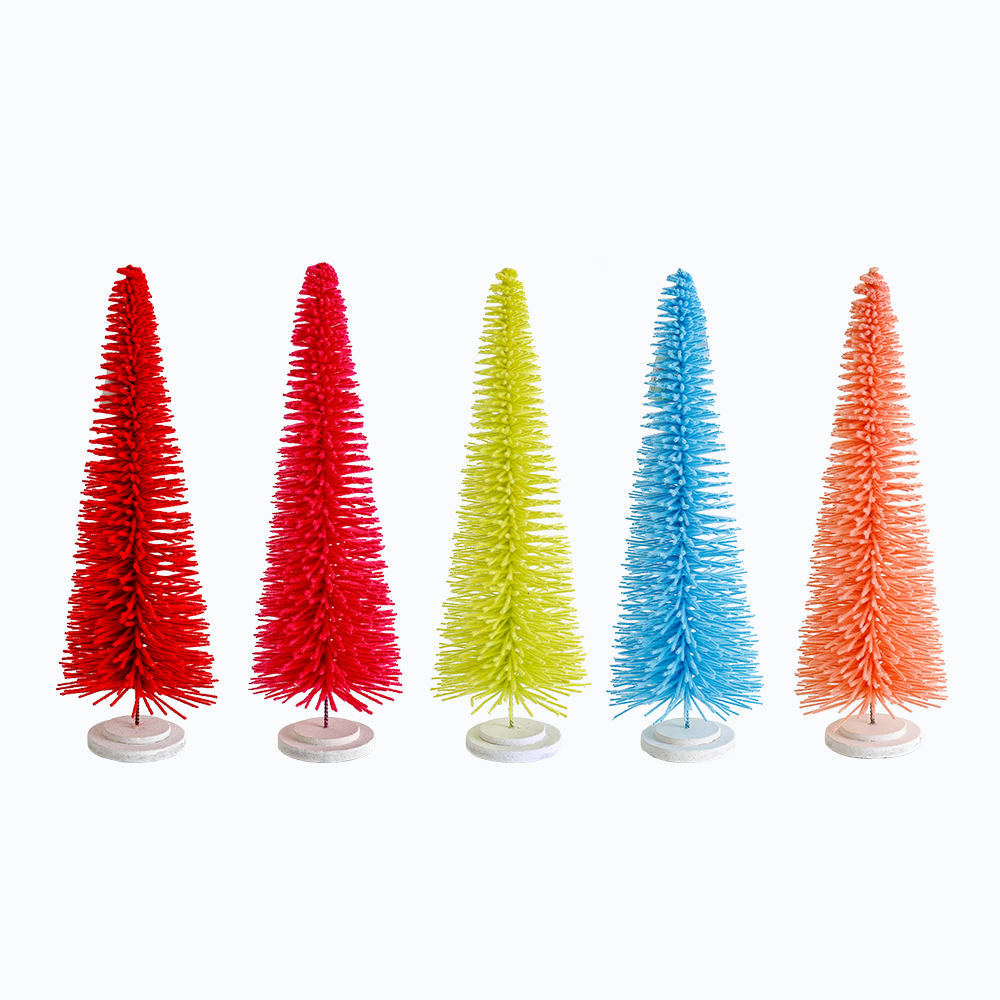 D7.9"H23.6" - ASSORTED COLORS BOTTLE BRUSH TREES