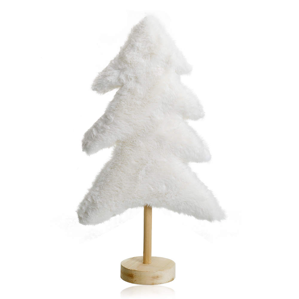 D7.5"H14.6" - FUR CHRISTMAS TREE