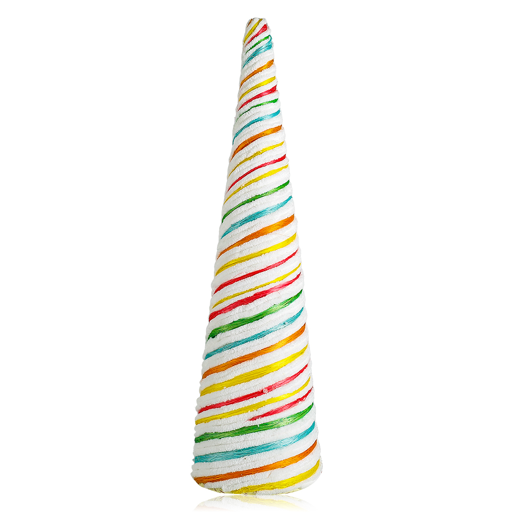 31856	 D6.1"H23.6" - RAINBOW CHRISTMAS CONE TREE