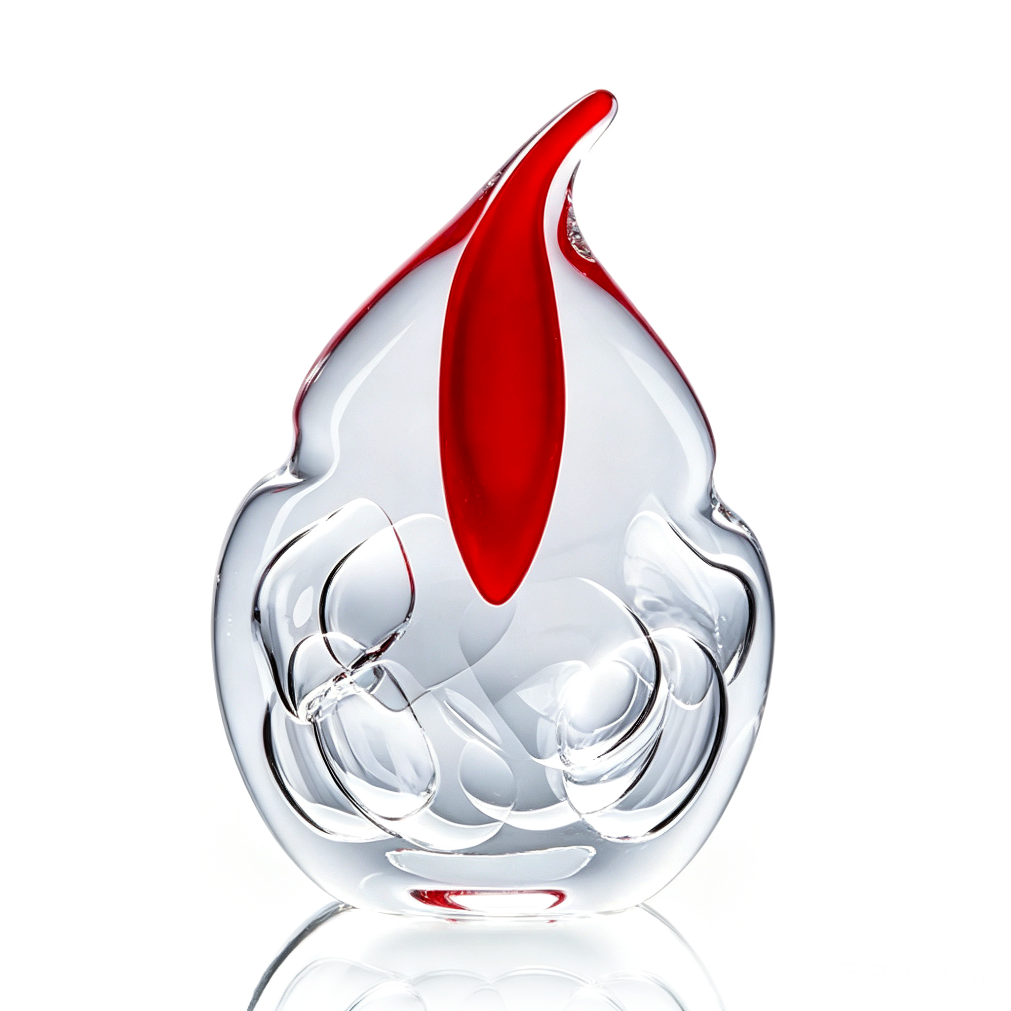 33006	 L7"W2.4"H9.8" - GLASS SCULPTURE