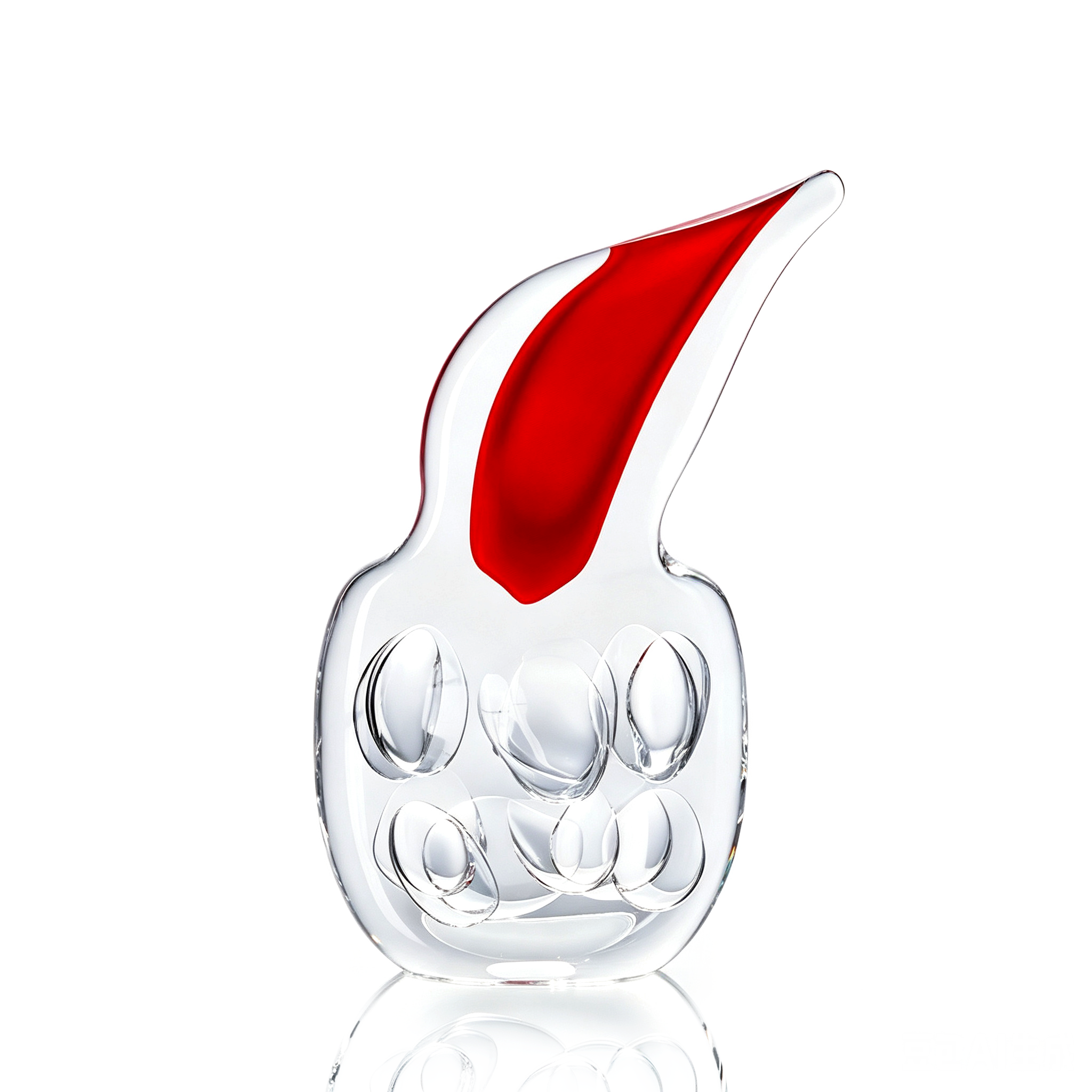 33007	 L7.5"W2.8"H14.6" - GLASS SCULPTURE
