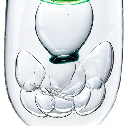 33009	 L7.9W2.4H15" - GLASS SCULPTURE