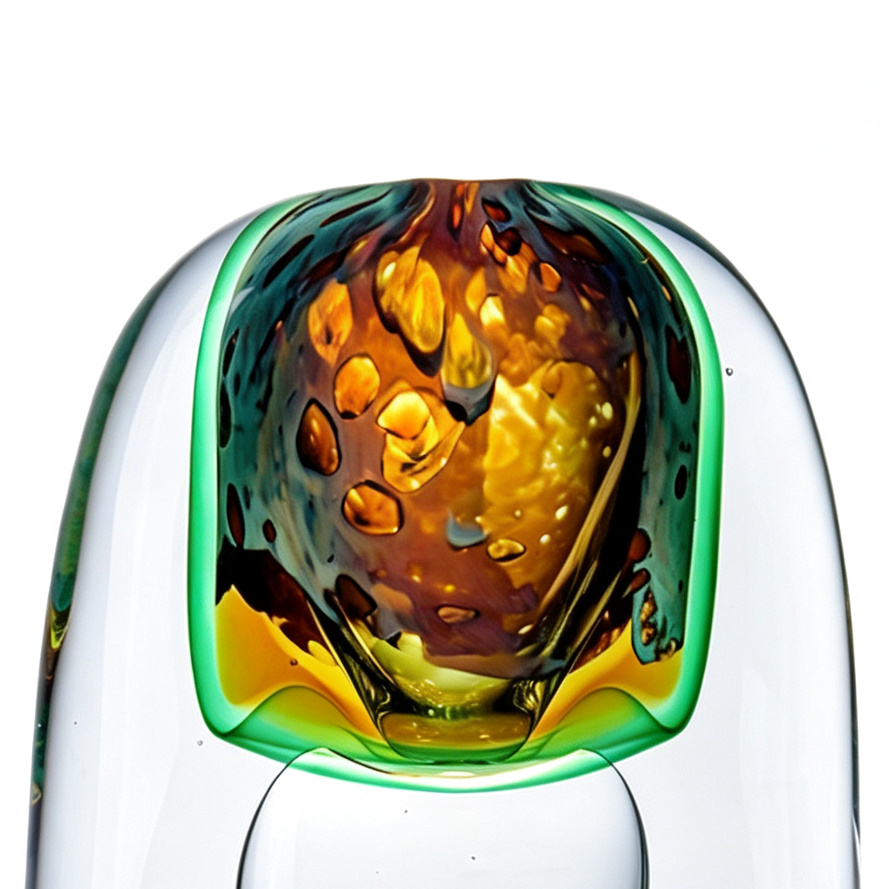 33009	 L7.9W2.4H15" - GLASS SCULPTURE