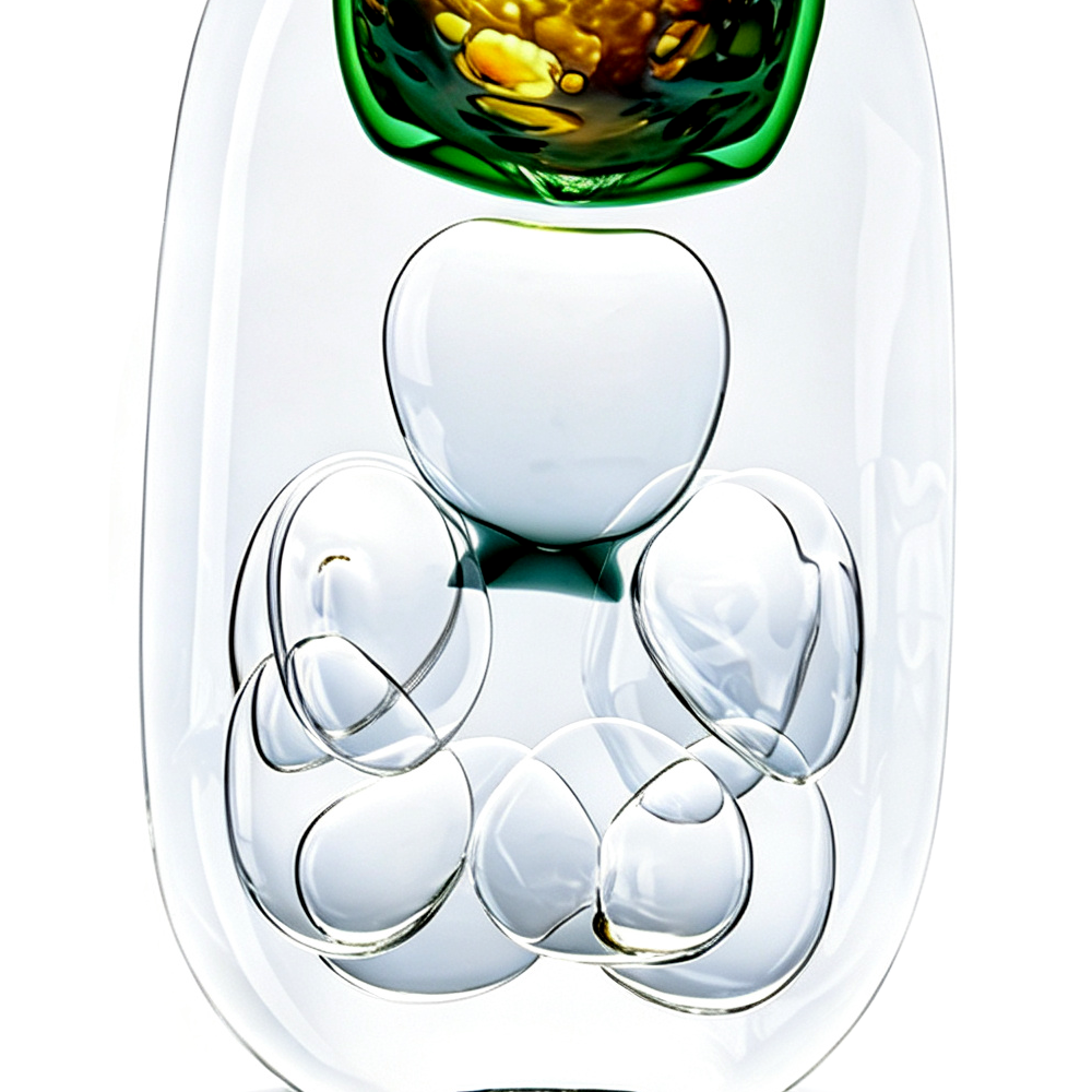 33017	 L7.1W2.4H11.8" - GLASS SCULPTURE