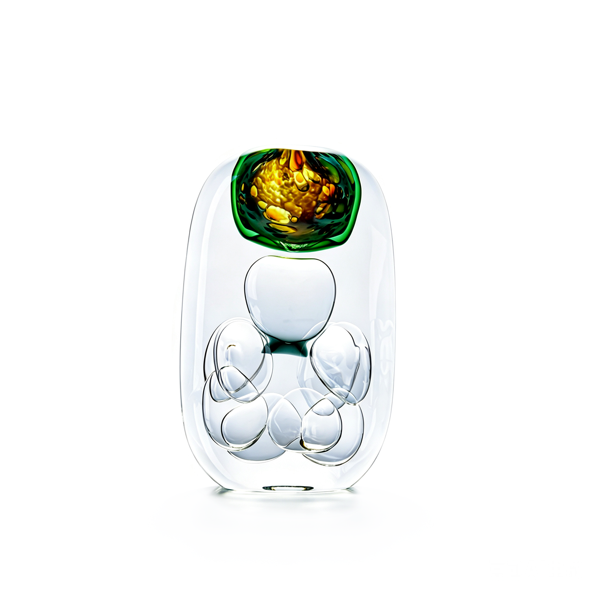 33017	 L7.1W2.4H11.8" - GLASS SCULPTURE