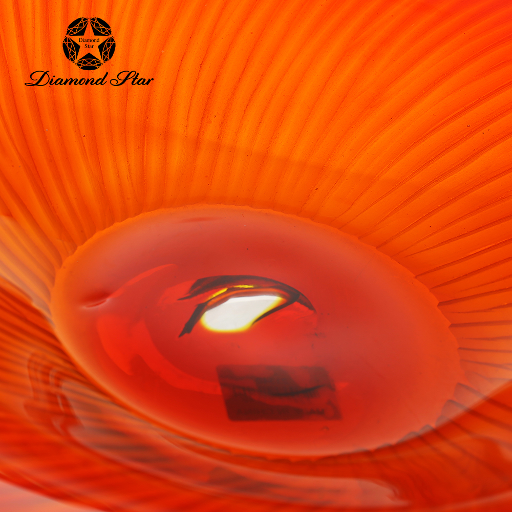 21339	 L13.8W13.8H2.8" - ART GLASS PLATE